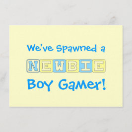 Invitation Baby shower de Gamer de garçon