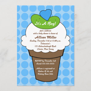 Invitation Baby shower de garçon de conserves au vinaigre et