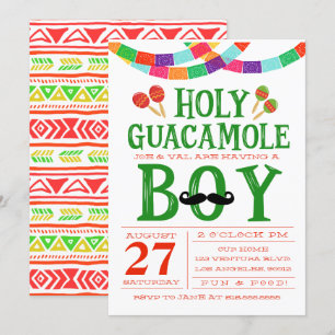Invitation Baby shower de garçon Fiesta