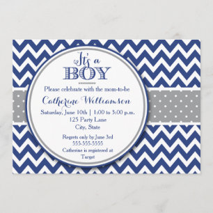 Invitation Baby shower de garçon moderne, C'est un
