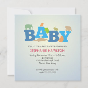 Invitation baby shower de garçon sauvage de safari personnali