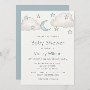 Invitation Baby shower de garçon Turquoise Mint