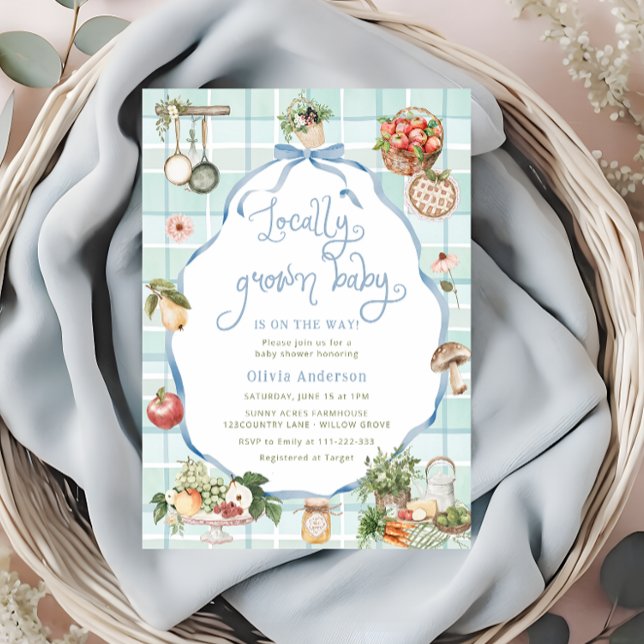 Invitation Baby shower de garçons cultivés localement (Créateur téléchargé)