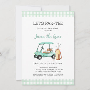 Invitation Baby shower de golf non sexiste