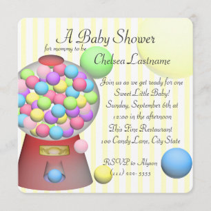 Invitation Baby shower de gomme à bulle