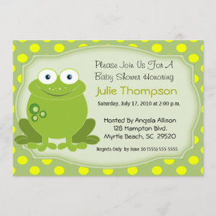 Invitation Baby shower de grenouille