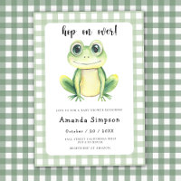 Invitation Baby shower de grenouille