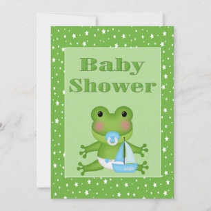Invitation Baby shower de grenouille mignonne