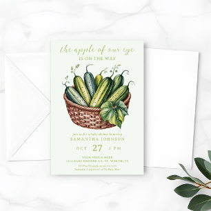 Invitation Baby shower de grossesse vert Picks Concombre