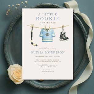 Invitation Baby Shower de Hockey sur Corde à Linge