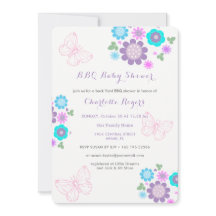 Baby shower de Jardin BBQ Fleurs de Papillons Whim