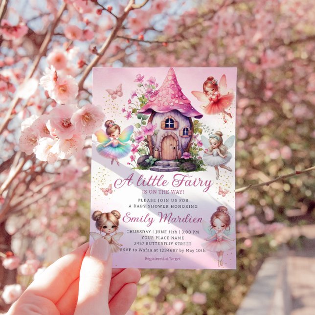 Invitation Baby shower de jardin floral rose rose pâle magiqu (Créateur téléchargé)