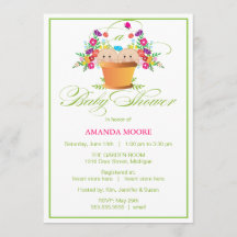 Invitation Baby shower de jardin| Jumeaux