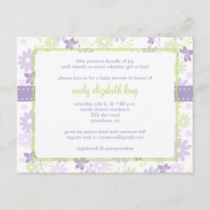 Invitation baby shower de jardin Lilac