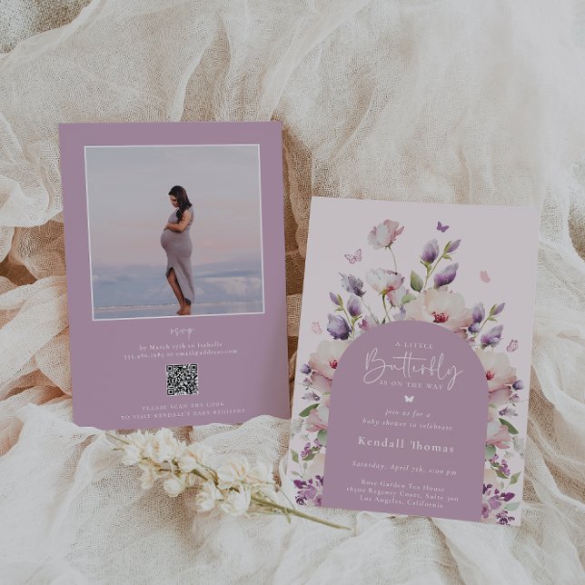 Invitation Baby shower de jardin papillon (Créateur téléchargé)