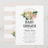 Baby shower de jardin Rose Vintage