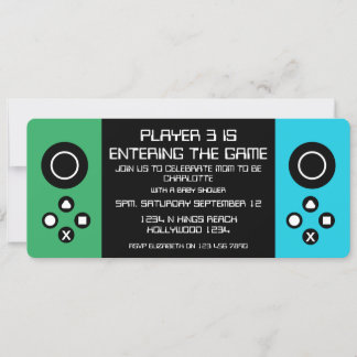 Invitation Baby shower de jeu de l'ordinateur de nouveauté am