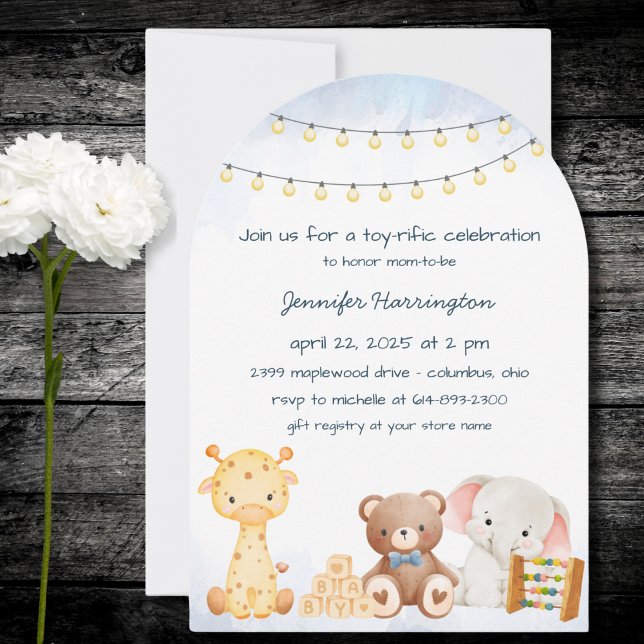 Invitation Baby shower de jouet farci Cute (Créateur téléchargé)