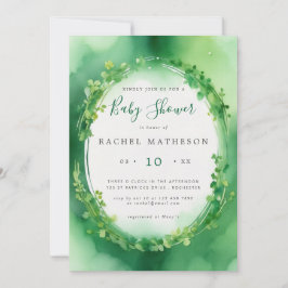 Invitation baby shower de Jour de la Saint Patrick vert