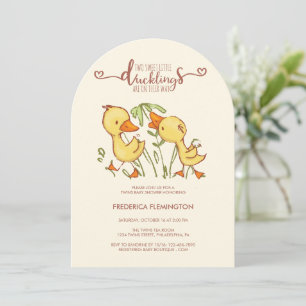 Invitation Baby shower de jumeaux de canot