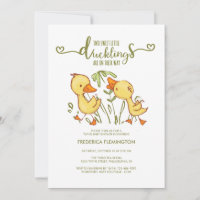Invitation Baby shower de jumeaux de canot