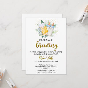 Invitation Baby shower de jumeaux modifiable