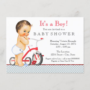 Invitation Baby shower de la bicyclette