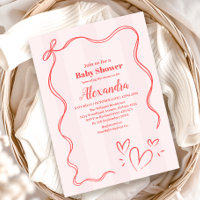 Baby shower de la boîte de coquette à bande rose