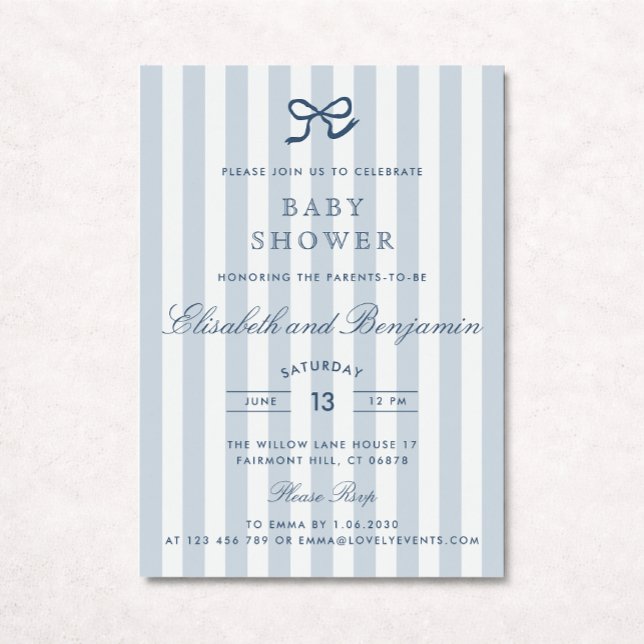 Invitation Baby shower de la Bow et des Grandes Bl (Créateur téléchargé)