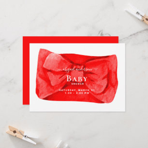 Invitation Baby shower de la Bow rouge mignonne
