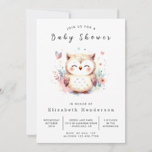 Invitation Baby shower de la Chouette de Bohême