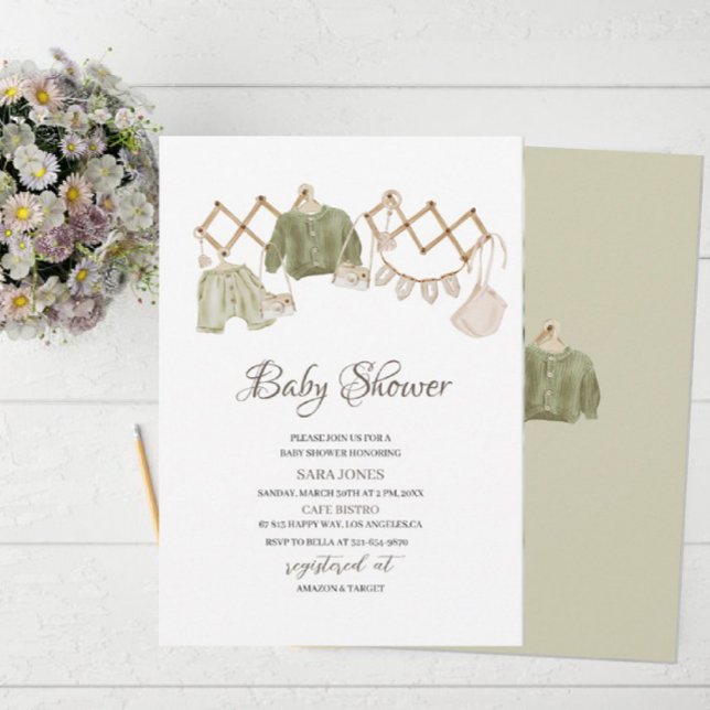 Invitation Baby shower de la crèche Boho neutre pour les femm (Créateur téléchargé)