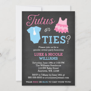 Invitation Baby shower de la fête de la Révélation de genre t