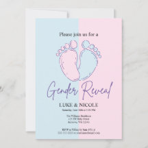 Invitation Baby shower de la fête de révélation de