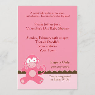 Invitation Baby shower de la fête de Valentines