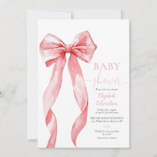 Invitation Baby shower de la fille de la ceinture rose Photo 