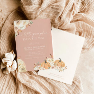 Invitation Baby shower de la fille de l'automne   Pink A Litt