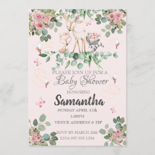 Invitation Baby shower de la forêt