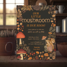 Baby shower de la forêt animale du champignon