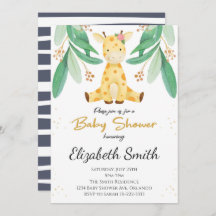 Invitation Baby shower  de la Giraffe Boy