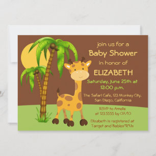 Invitation Baby shower de la Giraffe Cute