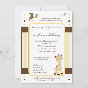 Invitation Baby shower de la Giraffe Doodle Snicke