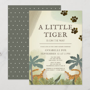 Invitation Baby shower de la jungle de Little Tiger