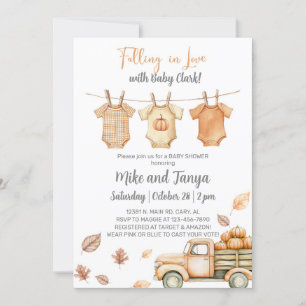 Invitation baby shower de la ligne de vêtements po