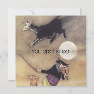 Invitation Baby shower de la lune de vache