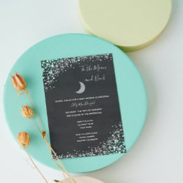 Invitation Baby shower de la lune et des étoiles