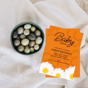 Invitation Baby shower de la marguerite