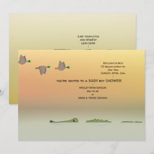 Invitation Baby shower de la nature (canards, otaries)