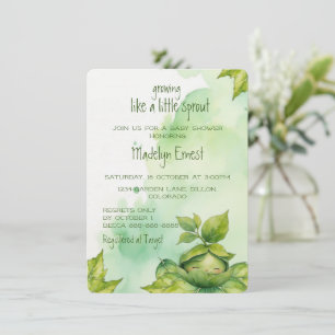 Invitation Baby shower de la nature illustrée et personnalisé