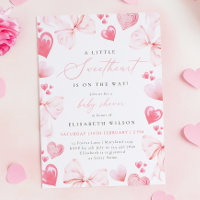 Invitation Baby shower de la petite chatte rose